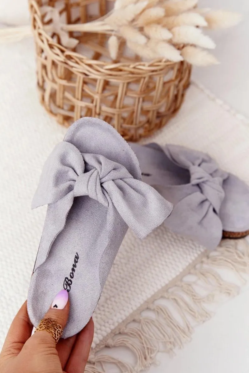 Online Dziecięce Klapki Na Korku Szare Little Wendy Dzieci Dziewczęce