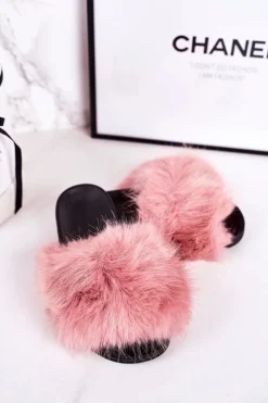 Dziewczęce|Klapki Z Futerkiem>Boto Dziecięce Klapki Z Futerkiem Różowe Fashionista