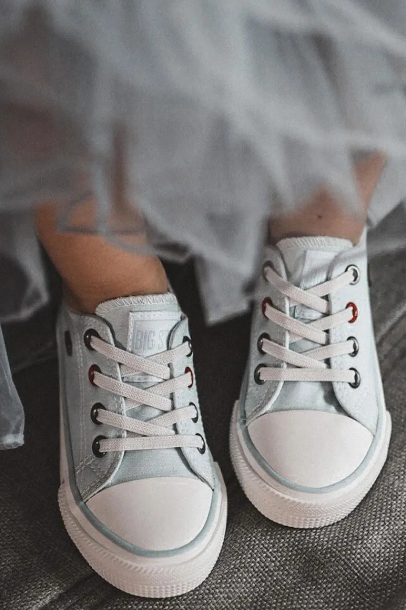 Chłopięce|Dziewczęce>Big Star Shoes Dziecięce Klasyczne Niskie Trampki BIG STAR HH374094 Niebieskie