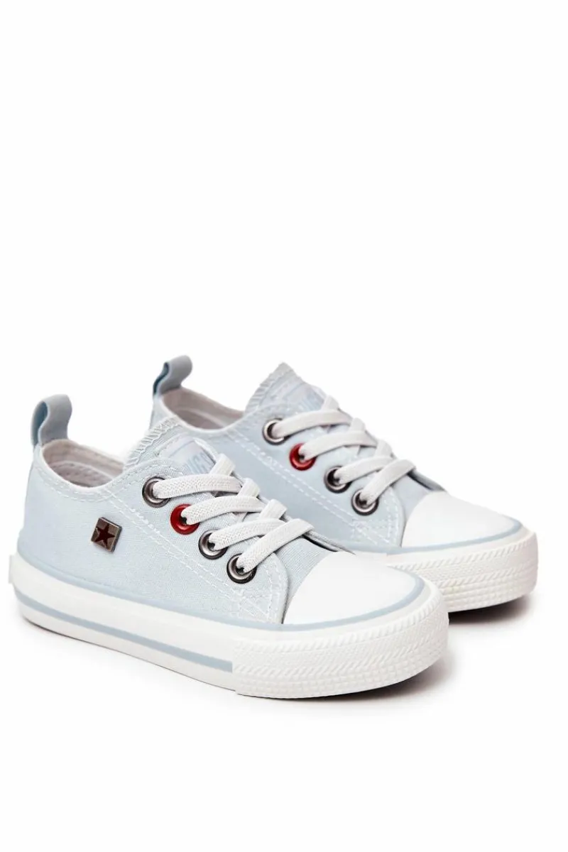 Chłopięce|Dziewczęce>Big Star Shoes Dziecięce Klasyczne Niskie Trampki BIG STAR HH374094 Niebieskie