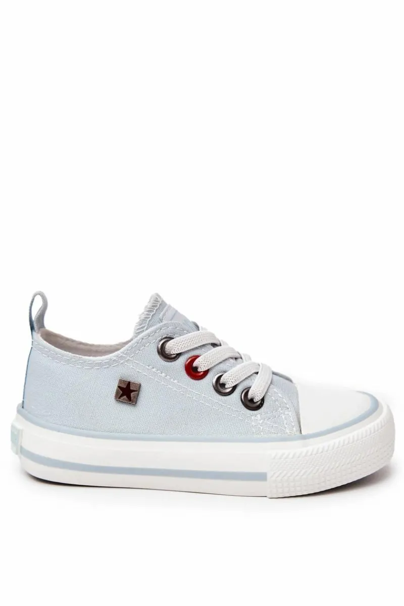 Chłopięce|Dziewczęce>Big Star Shoes Dziecięce Klasyczne Niskie Trampki BIG STAR HH374094 Niebieskie