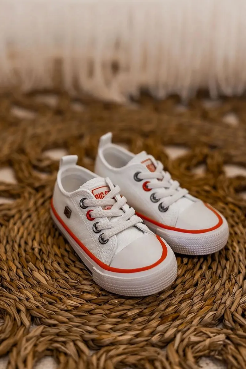 Chłopięce|Dziewczęce>Big Star Shoes Dziecięce Klasyczne Niskie Trampki BIG STAR HH374089 Białe