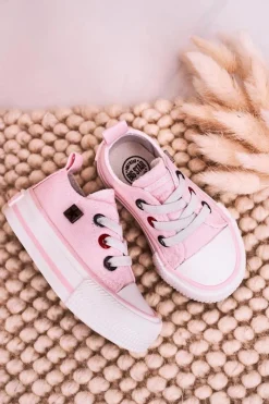 Discount Dziecięce Klasyczne Niskie Trampki BIG STAR HH374197 Różowe Dzieci Chłopięce|Dziewczęce