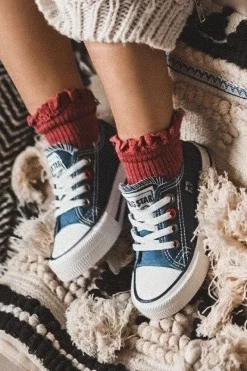 Hot Dziecięce Klasyczne Niskie Trampki BIG STAR HH374091 Granatowe Dzieci Chłopięce|Dziewczęce