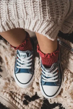 Hot Dziecięce Klasyczne Niskie Trampki BIG STAR HH374091 Granatowe Dzieci Chłopięce|Dziewczęce