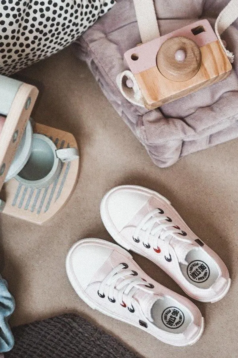 Outlet Big Star Shoes Dziecięce Klasyczne Niskie Trampki BIG STAR HH374093 Różowe