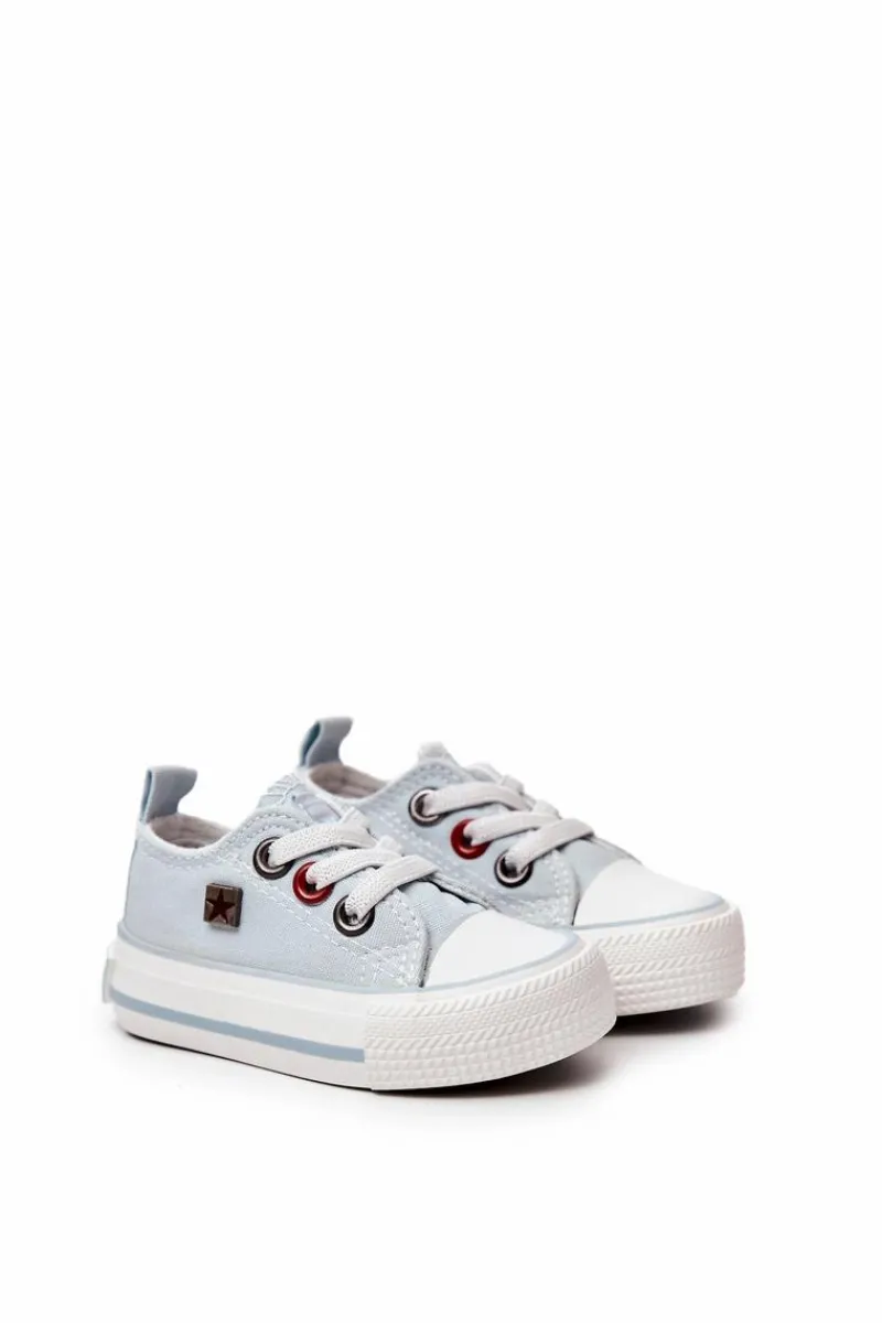 Chłopięce|Dziewczęce>Big Star Shoes Dziecięce Klasyczne Niskie Trampki BIG STAR HH374198 Niebieskie