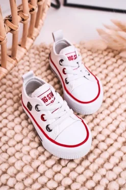 Best Big Star Shoes Dziecięce Klasyczne Niskie Trampki BIG STAR HH374193 Białe