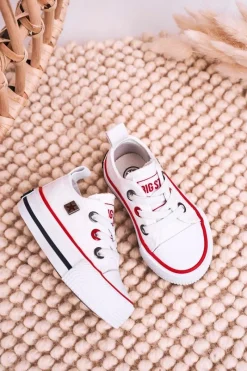 Best Big Star Shoes Dziecięce Klasyczne Niskie Trampki BIG STAR HH374193 Białe