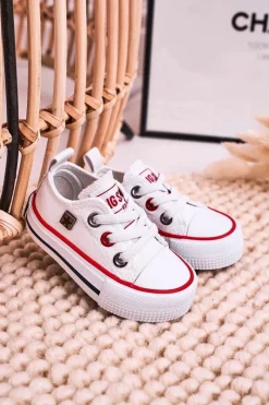 Best Big Star Shoes Dziecięce Klasyczne Niskie Trampki BIG STAR HH374193 Białe