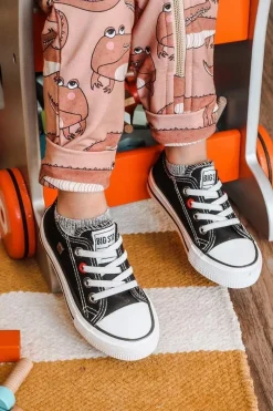 Outlet Big Star Shoes Dziecięce Klasyczne Niskie Trampki BIG STAR HH374090 Czarne