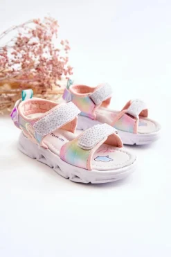 Dziecięce Klasyczne Sandały Na Rzepy Multikolor Darrin Dzieci Dziewczęce