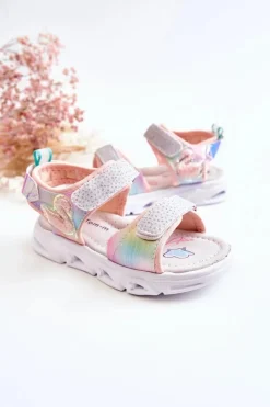 Dziecięce Klasyczne Sandały Na Rzepy Multikolor Darrin Dzieci Dziewczęce