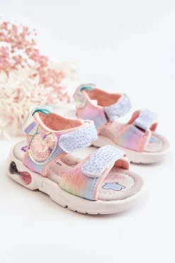 Dziecięce Klasyczne Sandały Na Rzepy Multikolor Darrin Dzieci Dziewczęce