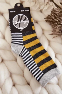 Sale Dziecięce Klasyczne Skarpety W Pasy I Paseczki Żółte Skarpetki|Skarpetki