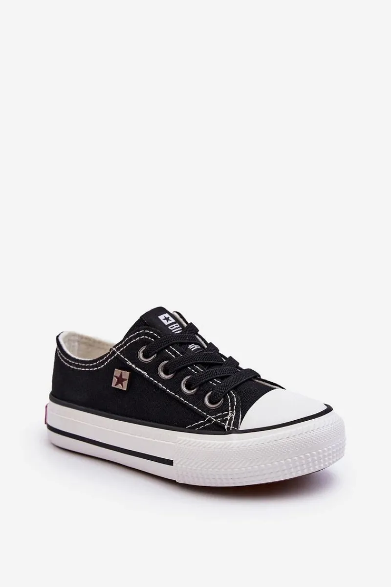Dziecięce Klasyczne Trampki Big Star DD374163 Czarne Dzieci Chłopięce|Dziewczęce