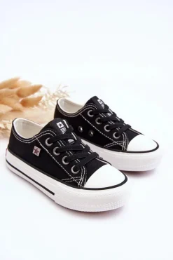 Dziecięce Klasyczne Trampki Big Star DD374163 Czarne Dzieci Chłopięce|Dziewczęce