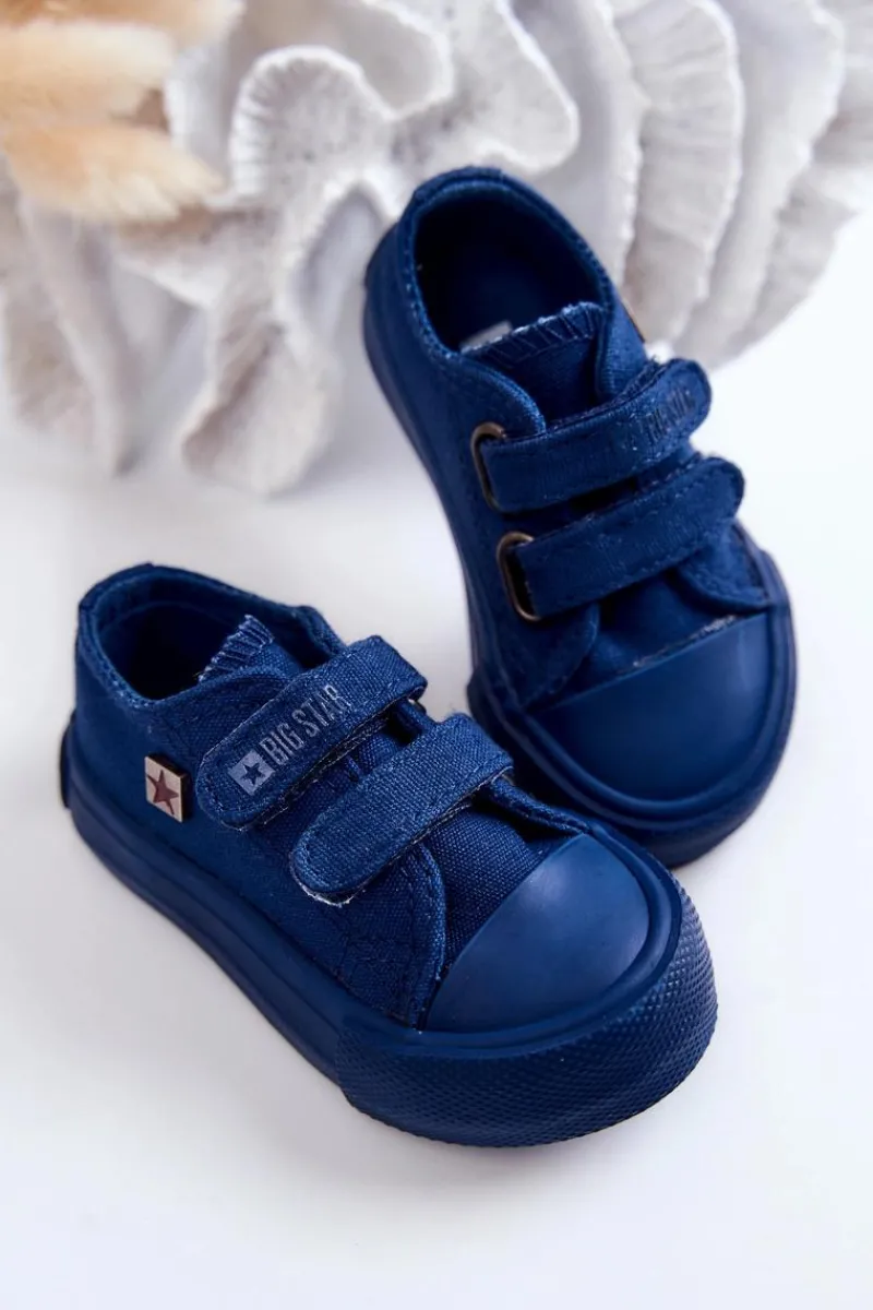 Hot Dziecięce Klasyczne Trampki BIG STAR JJ374039 Granatowe Dzieci Chłopięce|Dziewczęce