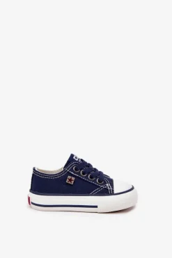 Chłopięce|Dziewczęce>Big Star Shoes Dziecięce Klasyczne Trampki Big Star DD374162 Granatowe Niebieski