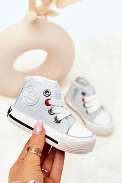 Discount Dziecięce Klasyczne Trampki BIG STAR HH374192 Niebieskie Dzieci Chłopięce|Dziewczęce