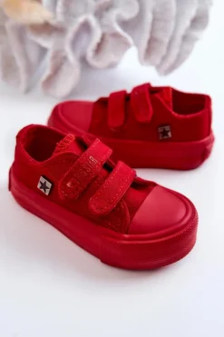 Discount Big Star Shoes Dziecięce Klasyczne Trampki BIG STAR JJ374041 Czerwone