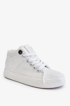 Chłopięce|Dziewczęce>Big Star Shoes Dziecięce Klasyczne Wysokie Trampki Big Star LL374002 Białe Biały