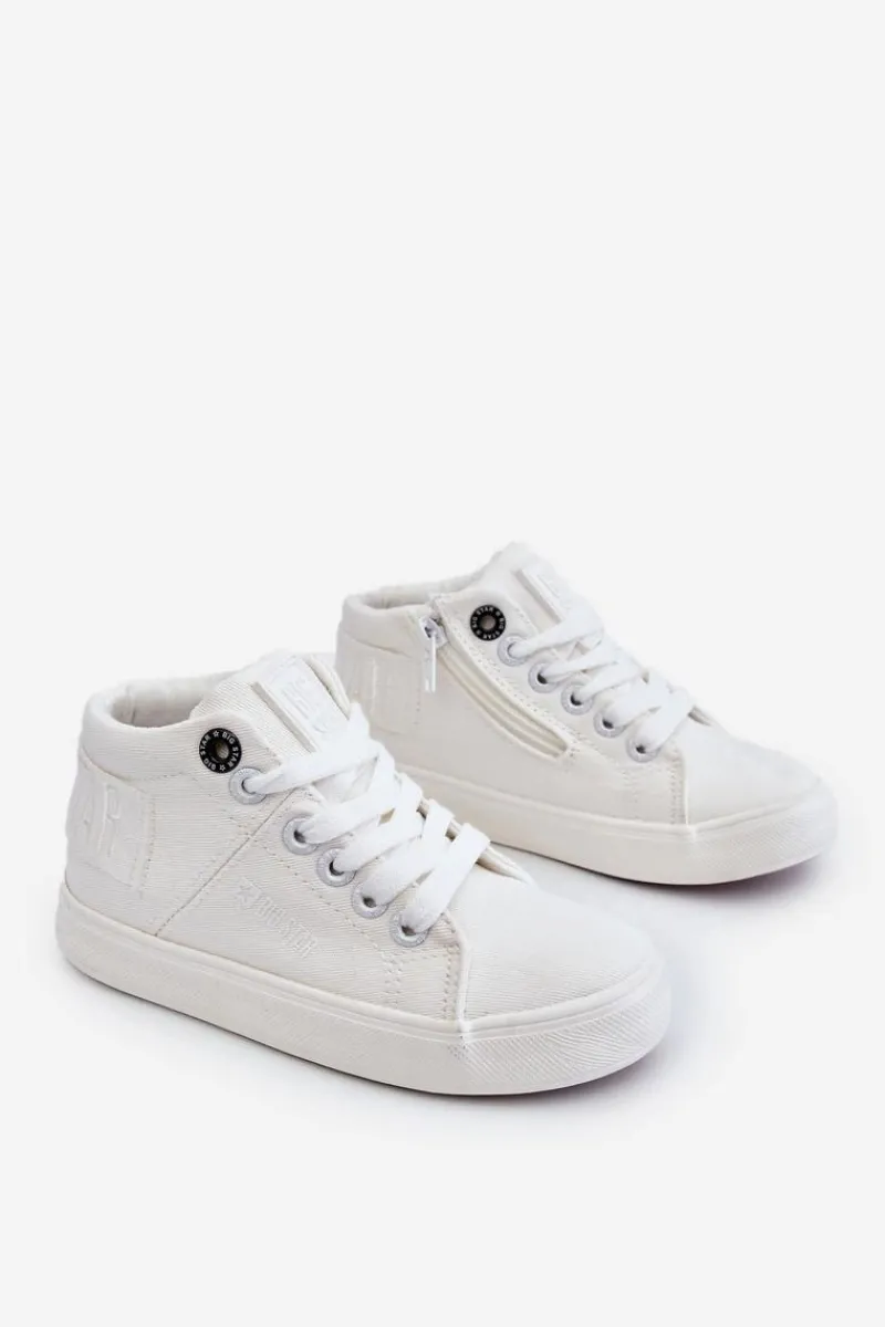 Chłopięce|Dziewczęce>Big Star Shoes Dziecięce Klasyczne Wysokie Trampki Big Star LL374002 Białe Biały