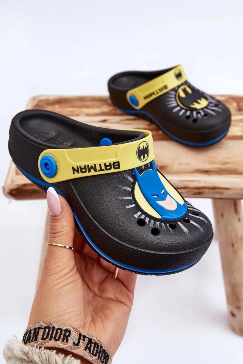 Chłopięce>ZAXY Dziecięce Kroksy Batman Grendene Kids JJ385005 Czarne Czarny