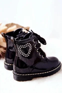 Sale Dziecięce Lakierowane Botki Błyszczące Granatowe Macy Dzieci Dziewczęce