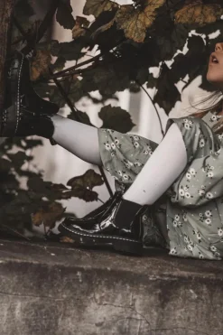 Discount Dziecięce Lakierowane Ocieplane Botki Czarne Porky Dzieci Dziewczęce