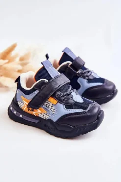 Dziecięce Lekkie Buty Sportowe Granatowe Mobby Dzieci Chłopięce