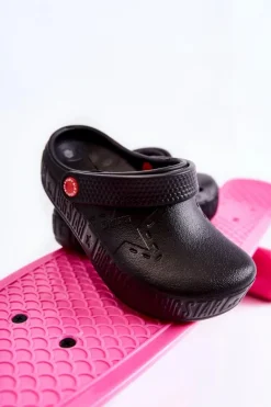 Chłopięce|Dziewczęce>Big Star Shoes Dziecięce Lekkie Klapki Kroksy Big Star II375001 Czarne Czarny