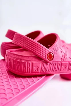 Best Big Star Shoes Dziecięce Lekkie Klapki Kroksy Big Star II375006 Fuksja