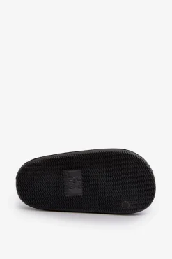 Clearance Dziecięce Lekkie Klapki Z Misiem Czarne Lindeheta Dzieci Chłopięce|Dziewczęce