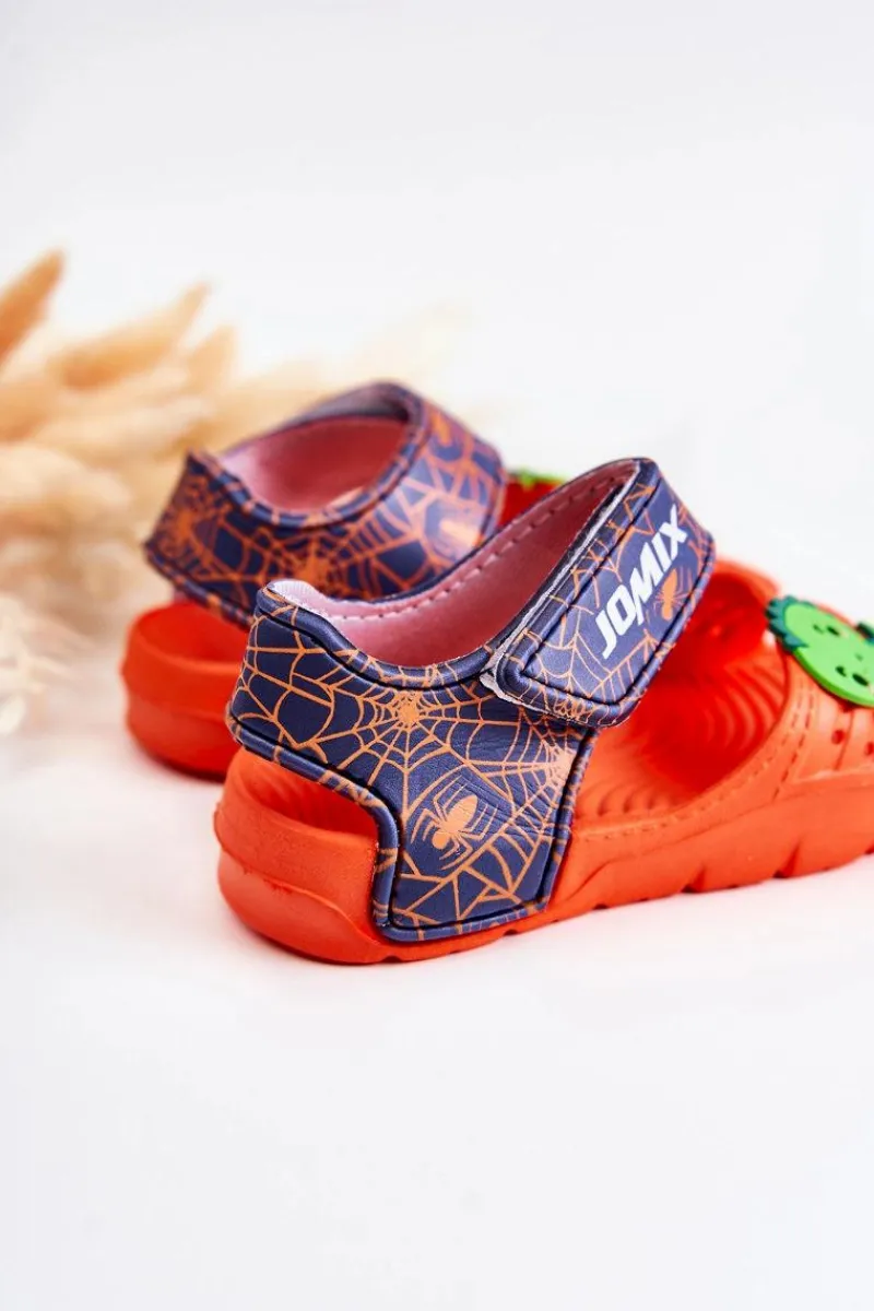 Best Dziecięce Lekkie Sandały Z Ozdobami Pomarańczowo-Granatowe Trusty Dzieci Chłopięce