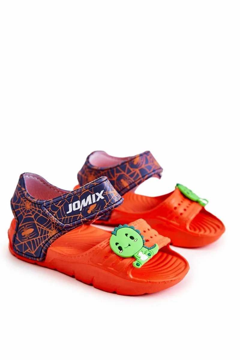 Best Dziecięce Lekkie Sandały Z Ozdobami Pomarańczowo-Granatowe Trusty Dzieci Chłopięce