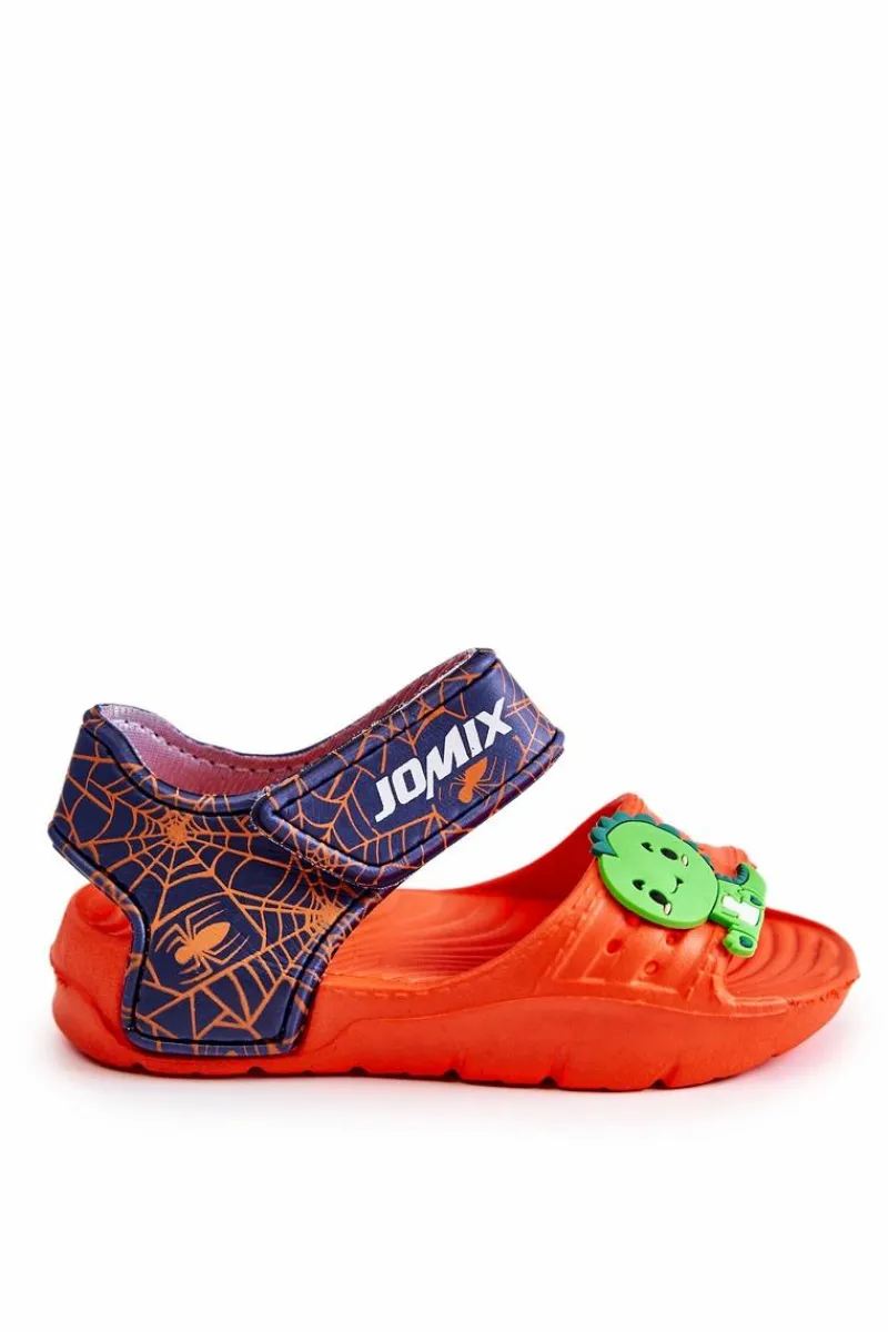 Best Dziecięce Lekkie Sandały Z Ozdobami Pomarańczowo-Granatowe Trusty Dzieci Chłopięce