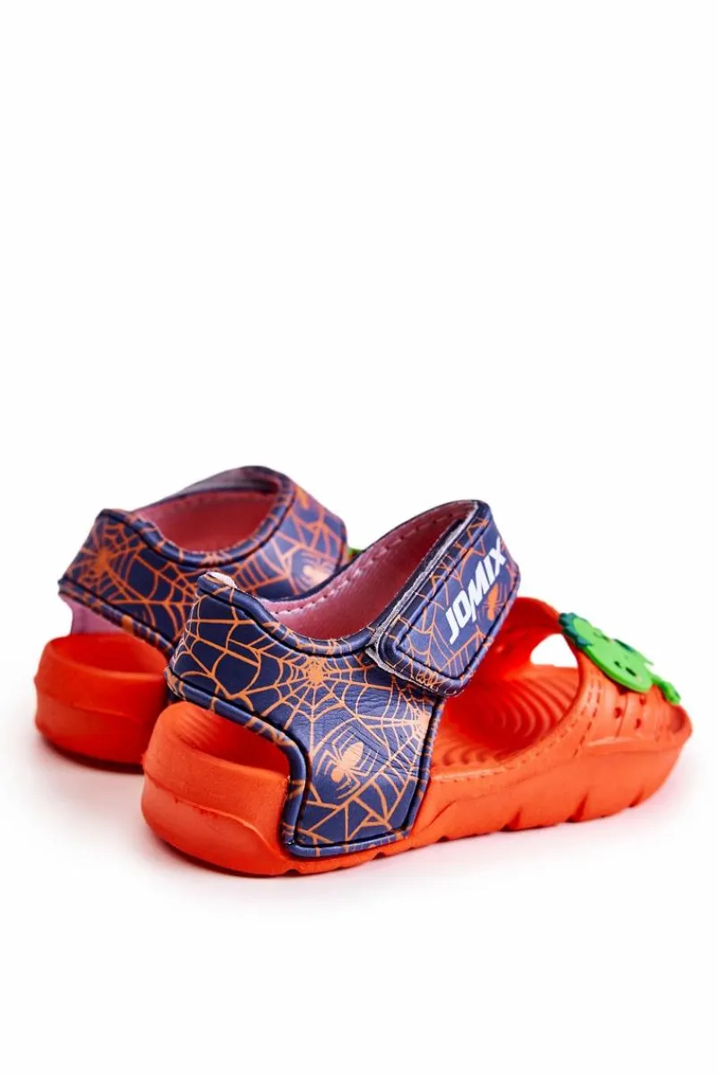 Best Dziecięce Lekkie Sandały Z Ozdobami Pomarańczowo-Granatowe Trusty Dzieci Chłopięce