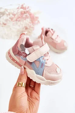 Clearance Dziecięce Materiałowe Buty Sportowe Różowe Nathine Dzieci Dziewczęce