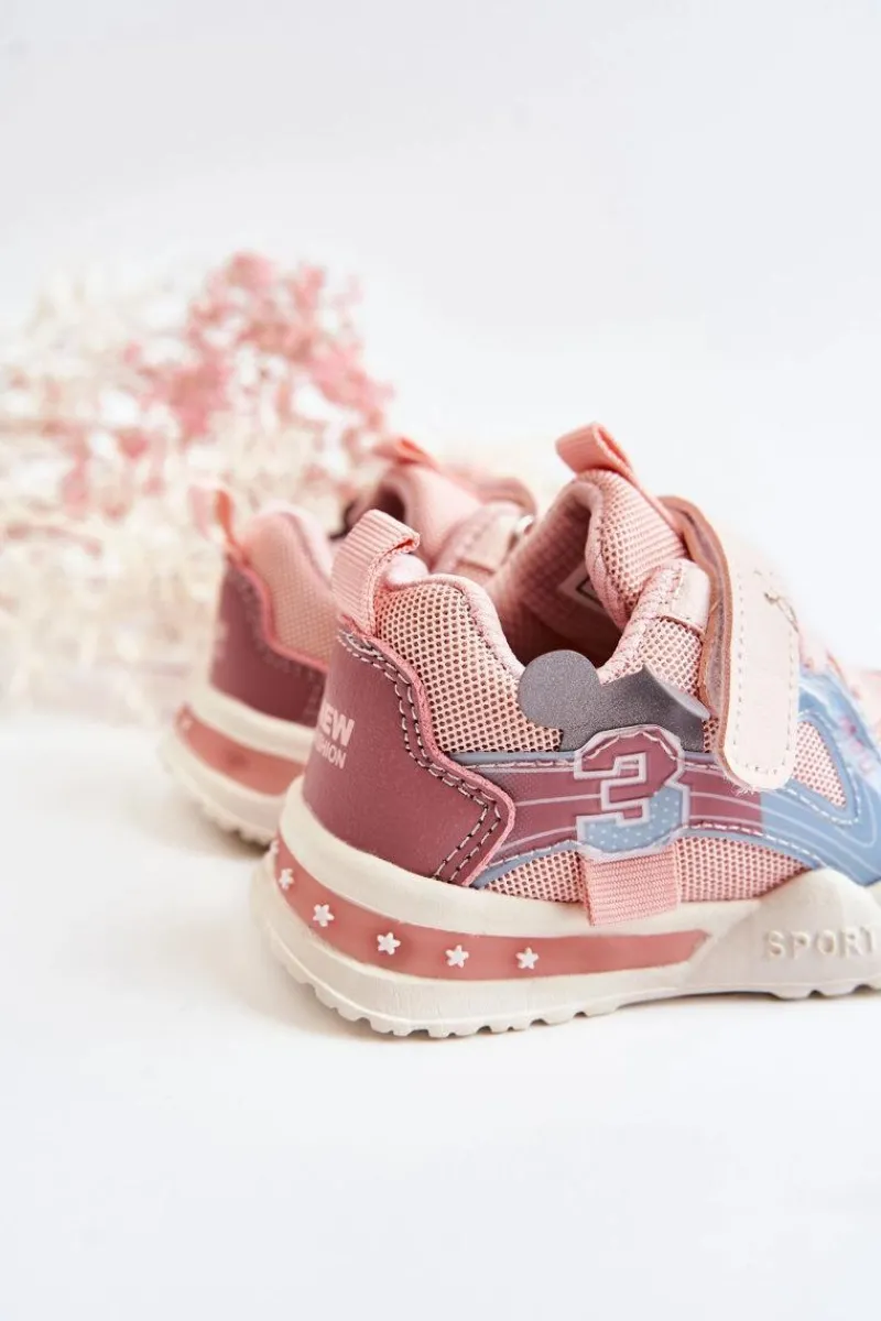 Clearance Dziecięce Materiałowe Buty Sportowe Różowe Nathine Dzieci Dziewczęce