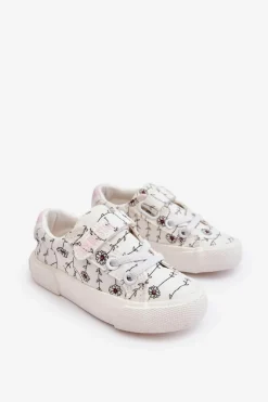 New Big Star Shoes Dziecięce Materiałowe Trampki BIG STAR JJ374102 Białe