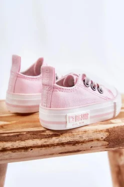Hot Big Star Shoes Dziecięce Materiałowe Trampki BIG STAR KK374052 Różowe Różowy
