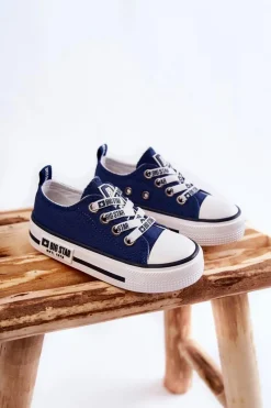 Discount Dziecięce Materiałowe Trampki BIG STAR KK374070 Granatowe Dzieci Chłopięce|Dziewczęce