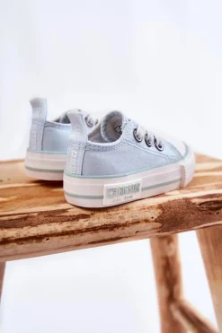 Chłopięce|Dziewczęce></noscript>Big Star Shoes Dziecięce Materiałowe Trampki BIG STAR KK374053 e Niebieski
