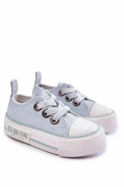 Chłopięce|Dziewczęce></noscript>Big Star Shoes Dziecięce Materiałowe Trampki BIG STAR KK374053 e Niebieski