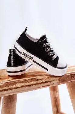 Hot Big Star Shoes Dziecięce Materiałowe Trampki BIG STAR KK374069 Czarne