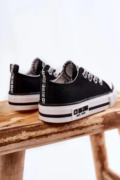 Hot Big Star Shoes Dziecięce Materiałowe Trampki BIG STAR KK374069 Czarne