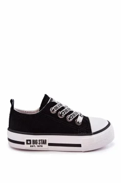 Hot Big Star Shoes Dziecięce Materiałowe Trampki BIG STAR KK374069 Czarne