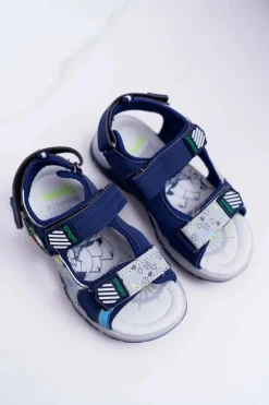 Chłopięce|Sandały Męskie>Boto Dziecięce Młodzieżowe Chłopięce Sandały Na Rzepy Granatowe Reksio