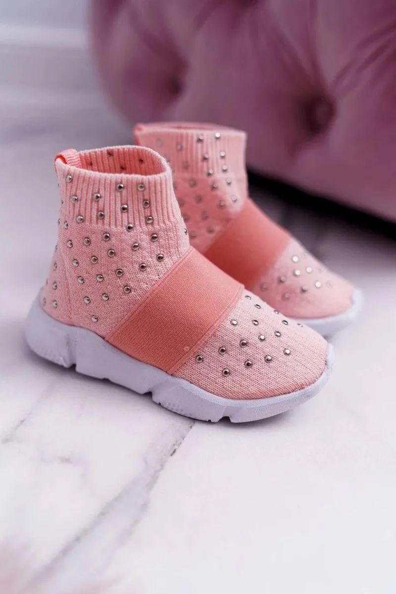 Hot Dziecięce Młodzieżowe Obuwie Sportowe Wsuwane Różowe Delma Dzieci Dziewczęce